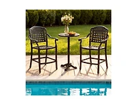 Slickblue Cast Aluminum Outdoor Bar Chairs Set of 2 Counter Height