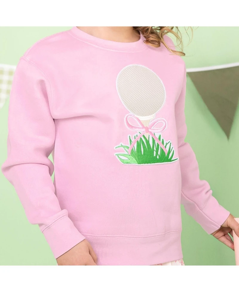Sweet Wink Little Girls Golf Tee Bow Patch Sweatshirt