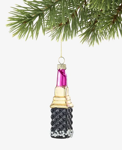 Holiday Lane Beauty Boom Glass Lipstick Ornament, Macy's Exclusive