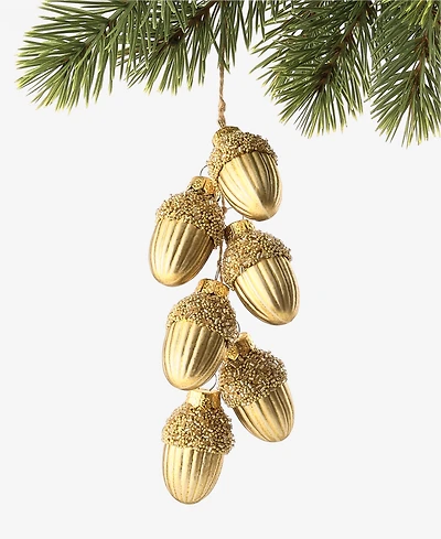 Holiday Lane Cozy Cabin Acorn Cluster Ornament, Macy's Exclusive