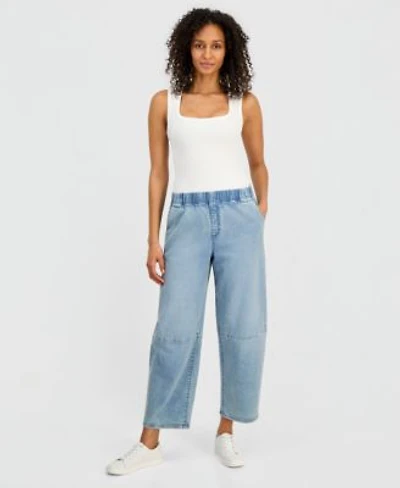 Style Co Womens High Rise Pull On Barrel Jeans Macys Exclusive