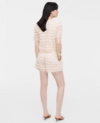 Women's Sequin Fringe Pull-On Shorts, Macy's Exclusive- Molly Rogers Capsule Collection
