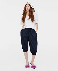 Women's Pinstripe Drawstring Jogger Pants, Macy's Exclusive- Molly Rogers Capsule Collection