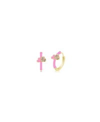 Chanteur Girls Hypoallergenic Hoop Earrings with Enamel