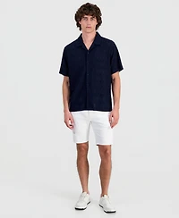 Guess Men's Coastal Crochet Resort Knit Shirt