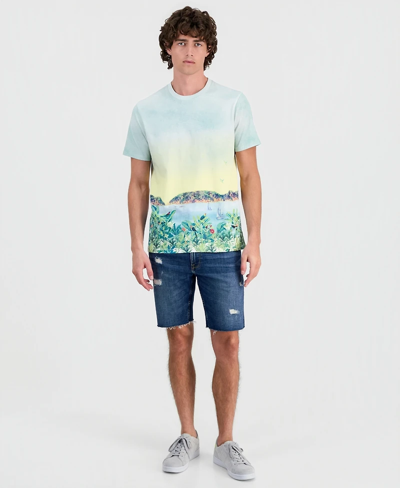 Guess Men's Sunset Riviera Printed T-Shirt