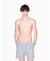 A|X Armani Exchange Men's Allover Mini Logo Swim Trunk