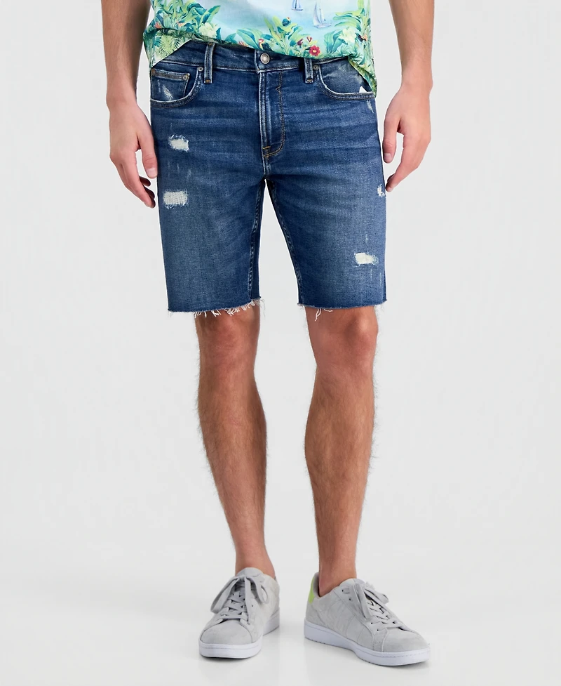 Guess Men's Distressed Denim Slim Shorts
