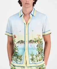 Guess Men's Charm Sunset Riviera Button-Up Shirt