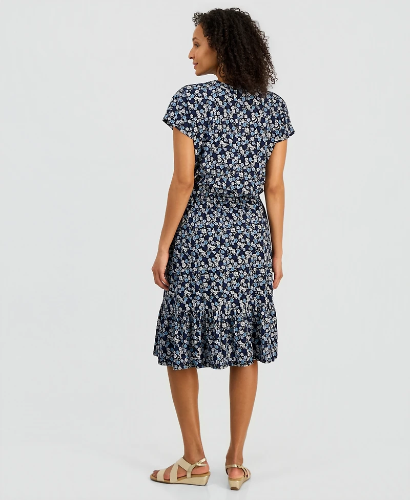 Style & Co Women's Printed Knit Midi Dress, Macy's Exclusive