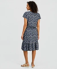 Style & Co Women's Printed Knit Midi Dress, Macy's Exclusive
