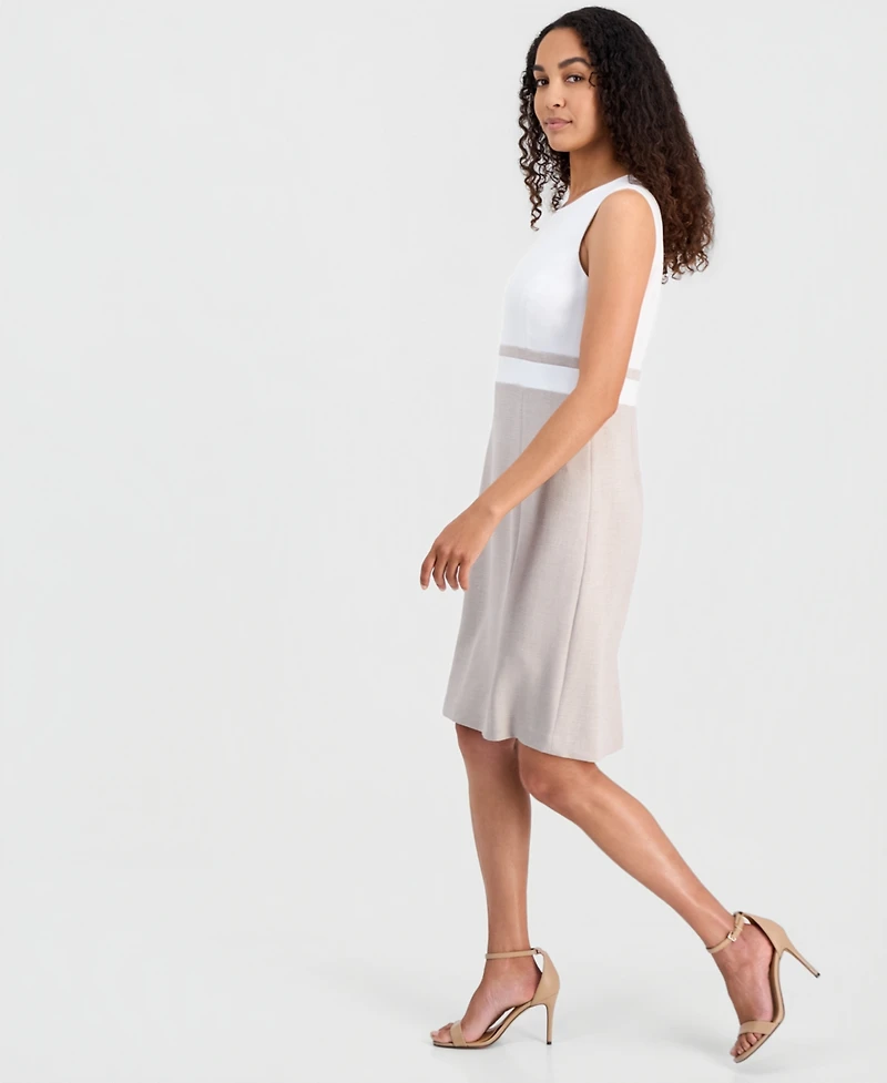Kasper Women's Sleeveless Colorblocked Sheath Dress