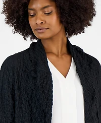 Kasper Women's Collared Open-Front Jacket