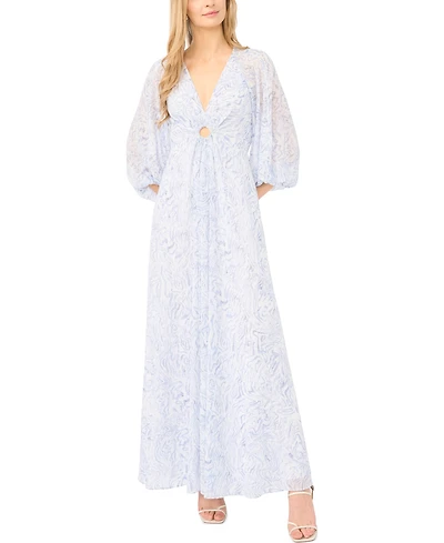 Parker Women's Balloon-Sleeve Twist-Front Maxi Dress