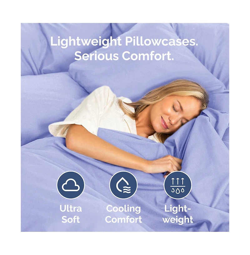 Pillowcase Set of 4 Soft Double Brushed Microfiber