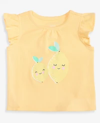 First Impressions Baby Girls' 3M-24M Mix and Match Lemon-Print Flutter-Sleeve T-Shirt, Macy's Exclusive