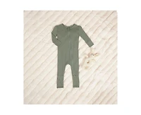 Baby Grey By Everly Convertible Romper Fitted Long Sleeve Pajama