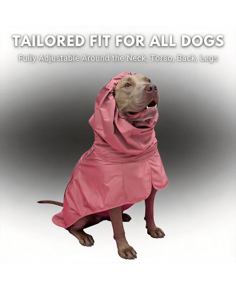 Aronkl Dog Raincoat - Waterproof, Windproof, Reflective, Breathable