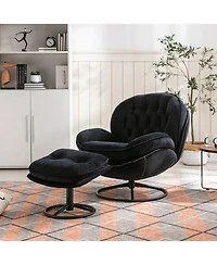 Simplie Fun Accent Chair Tv Chair Living Room Chair With Ottoman