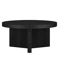 Hudson & Canal Holm 32" Wide Round Fluted Coffee Table