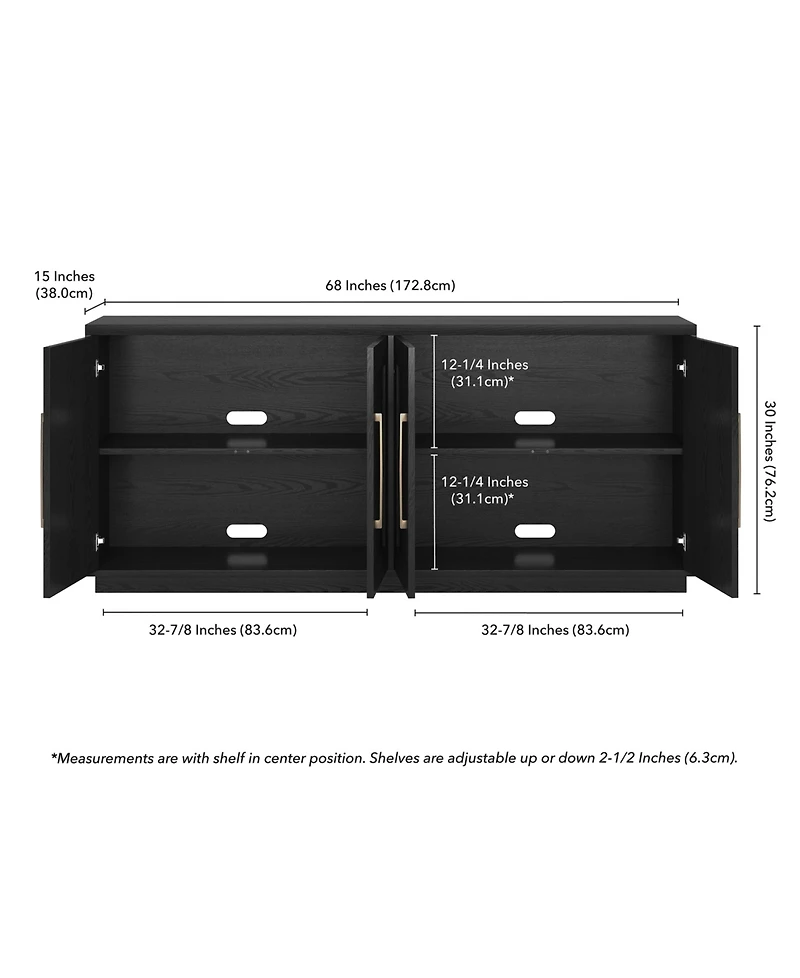 Hudson & Canal Tillman 68" Rectangular Buffet Table