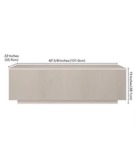 Hudson & Canal Reyes 48" Wide Rectangular Fluted Coffee Table