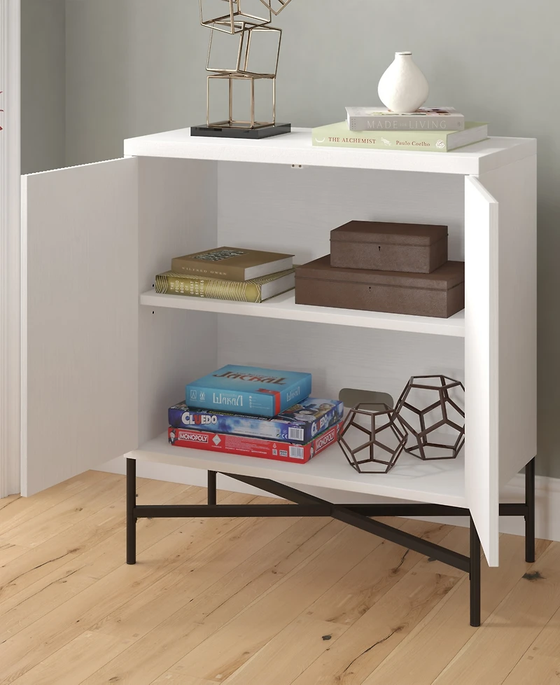 Hudson & Canal Brighton 28" Wide Rectangular Fluted Accent Cabinet