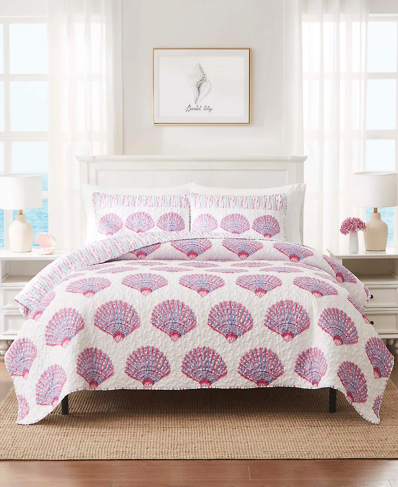 Avanti Scallop Shell Reversible -Pc. Quilt Set