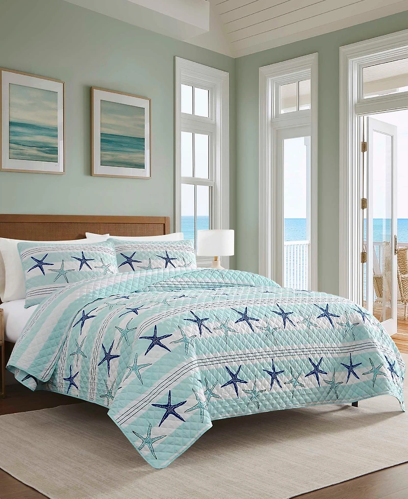 Avanti Starfish Stripe Reversible 2-Pc. Quilt Set, Twin