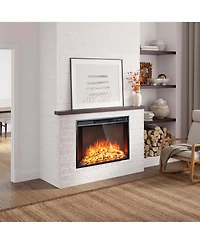Costway 26 Inch Recessed Electric Fireplace heater W/ Remote Control