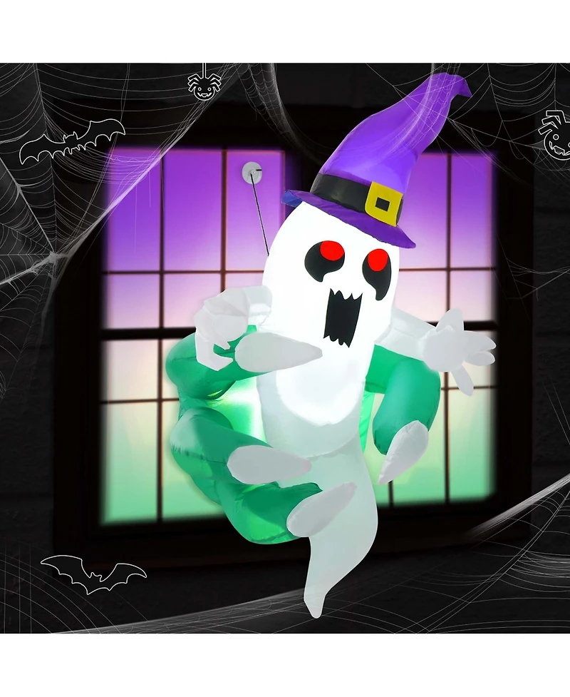 3.6' Halloween Inflatable Ghost Indoor Outdoor Blow Up Flying Halloween Decor