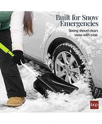 Best Choice Products 39" Extendable Snow Brush with Shovel, Squeegee and Ice Scraper Storage Bag
