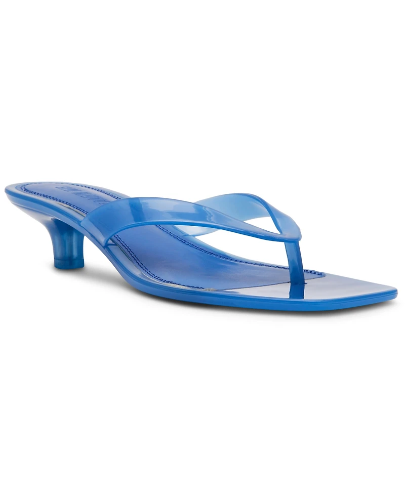 Steve Madden Women's Tracie-j Kitten-Heel Jelly Thong Sandals