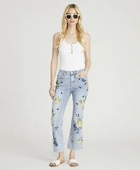 Driftwood Women's Mid-Rise Embroidered Jeans