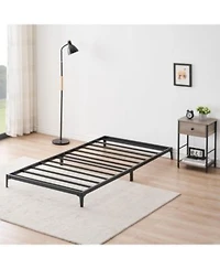 Gaomon 6 Inch Low Bed Frame With Steel Slat Support Low Profile Full Metal Platform Bed Frame No Box Spring Needed Mattress Foundation