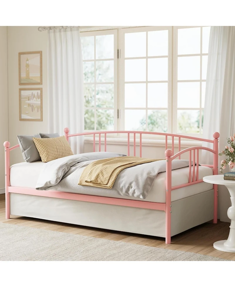 gaomon Daybed, Metal Sofa Bed Frame with Steel Slat Support for Living Room, Bedroom and Guest Room.