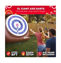 Swooc Xl Bull Hawker | Giant Axe Darts (Over 8ft Tall) w/ 15+ Games | Axe Throwing Game for Backyard w/ Air Pump | Outdoor Fun