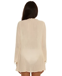 Becca Women's Caught The Net Tie-Front Cover-Up Tunic