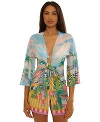 Becca Women's Miami Beach Tie-Front Cover-Up Tunic