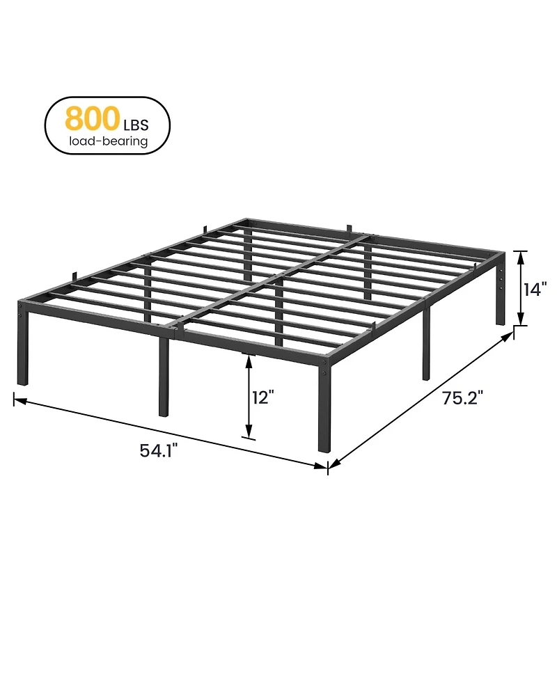 gaomon 14 Inch Metal Bed Frame-High Profile-Heavy Duty Sturdy Platform-Easy Assembly