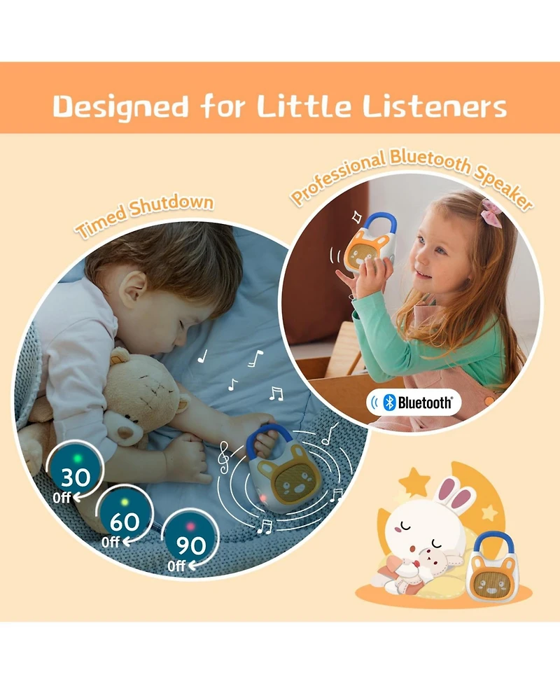 Alilo Pocket Bunny Portable Kids Audio Player – Musical Story Toy with Soothing Sounds
