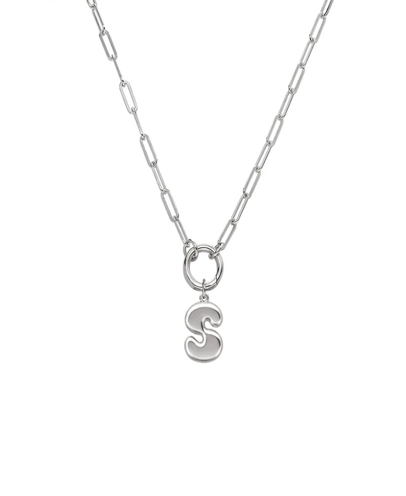 Oak & Luna Bubble Up Initial Necklace - Sterling Silver