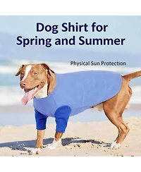 Aronkl 2 Pack Breathable Cotton Spandex Dog T-shirts for Year-Round Comfort