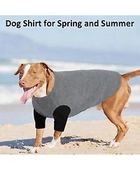 Aronkl 2 Pack Breathable Cotton Spandex Dog T-shirts for Year-Round Comfort