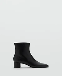 Mango Women's Round-Toe Block-Heel Ankle Boots