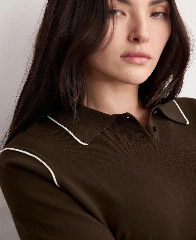 Mango Women's Contrasting Stripes Sweater