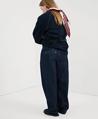 Mango Women's Wide Leg Mid-Rise Jeans