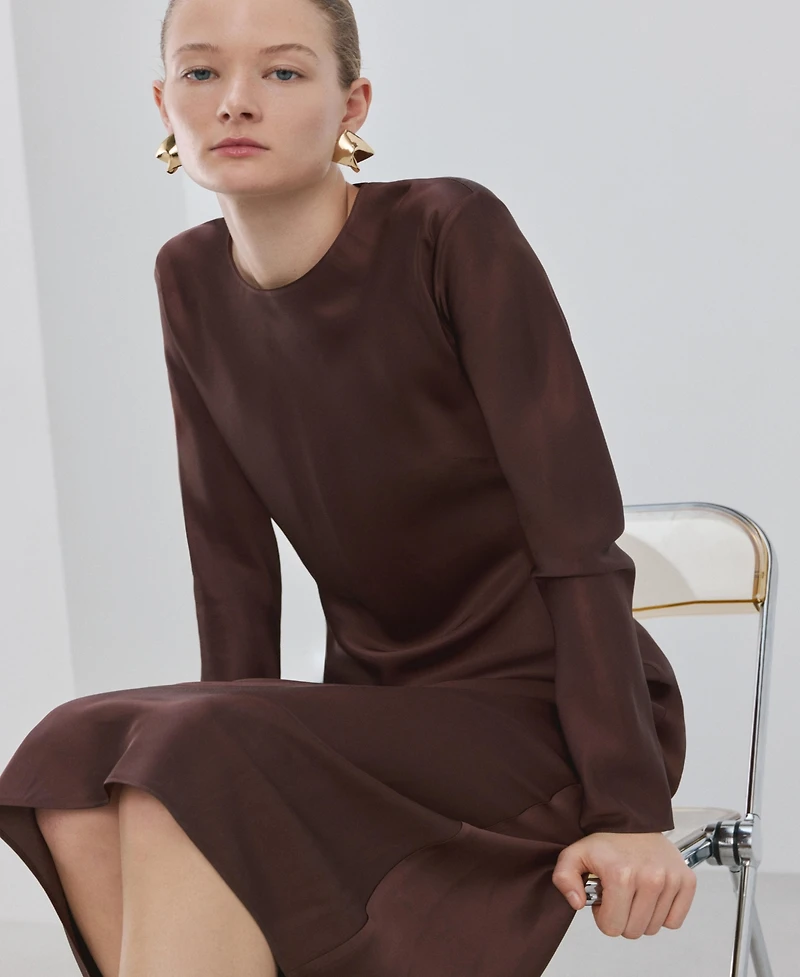 Mango Women's Long Flared Dress