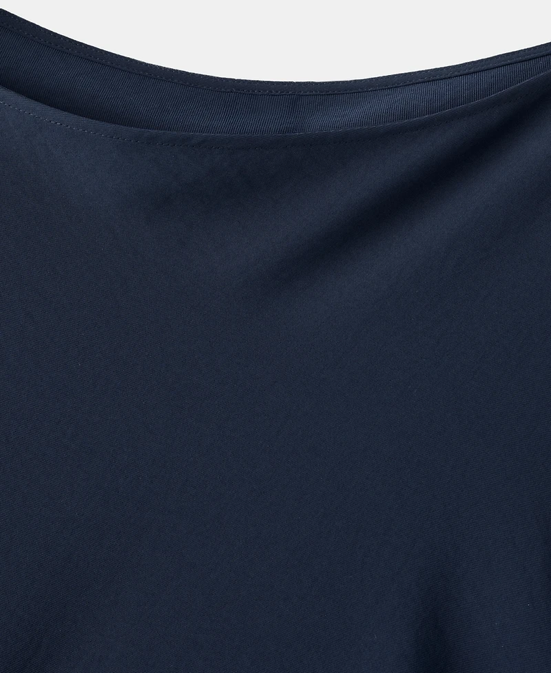 Mango Women's Boat-Neck Ruched Dress