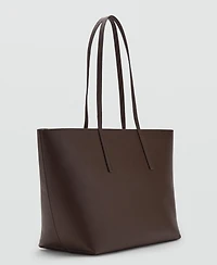 Mango Women's Double Handle Shopper Bag
